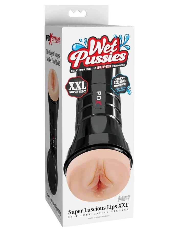 Male Sex Toys Pipedream Pdx Extreme Wet Pussies Super Luscious Lips XXL Light