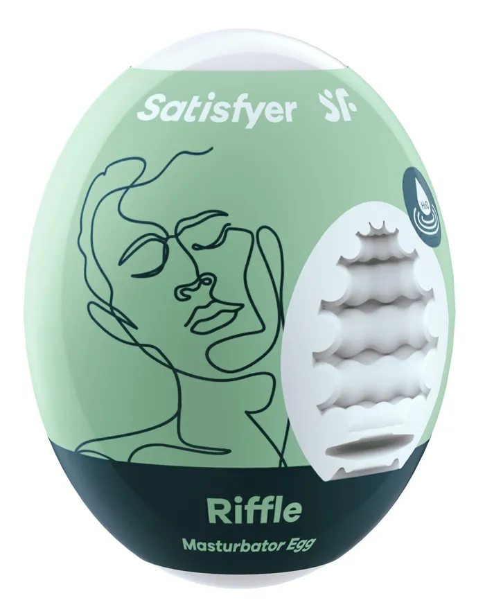 Male Sex Toys Satisfyer 3 Pc Set Masturbator Egg Riffle Light Green
