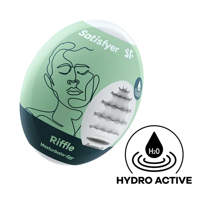 Male Sex Toys Satisfyer 3 Pc Set Masturbator Egg Riffle Light Green
