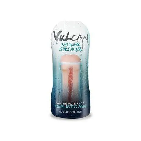 Male Sex Toys Topco Cyberskin H2O Vulcan Shower Stroker Realistic Ass