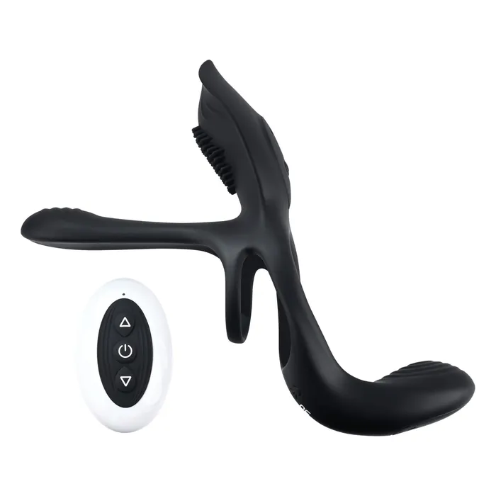 Playboy Male Sex Toys The 3 Way Cock Ring Black