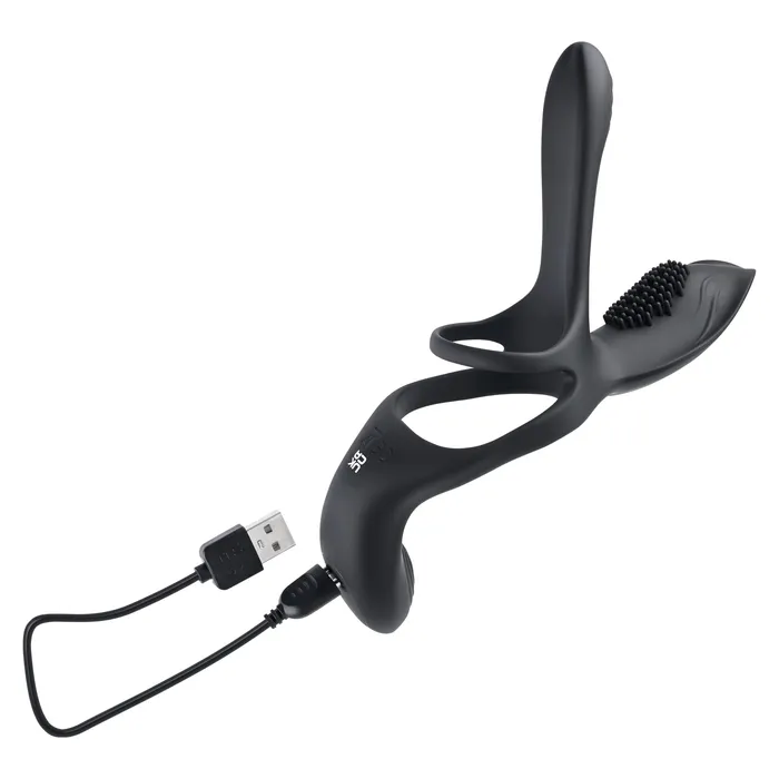 Playboy Male Sex Toys The 3 Way Cock Ring Black Playboy Male Sex Toys The 3 Way Cock Ring Black