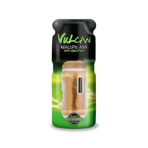 Topco Male Sex Toys Cyberskin Vulcan Realistic Ass With Vibration Mocha